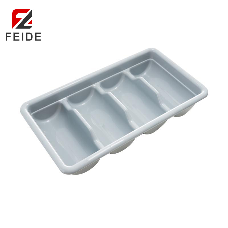 FT-01-S 4格小塑料餐具收纳盘